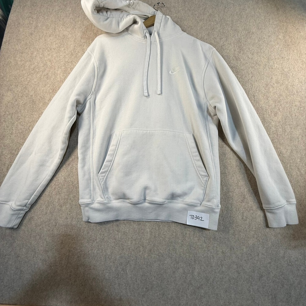 Nike Sportswear Club Fleece‎ Hoodie Mens Small Light Bone Off White BV2654-072
